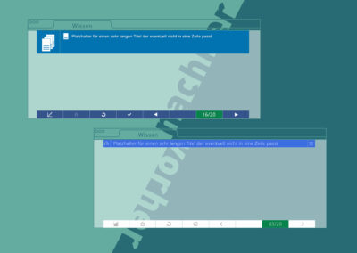 Navigation für den Bereich: Wissen (Desktop-Ansicht)