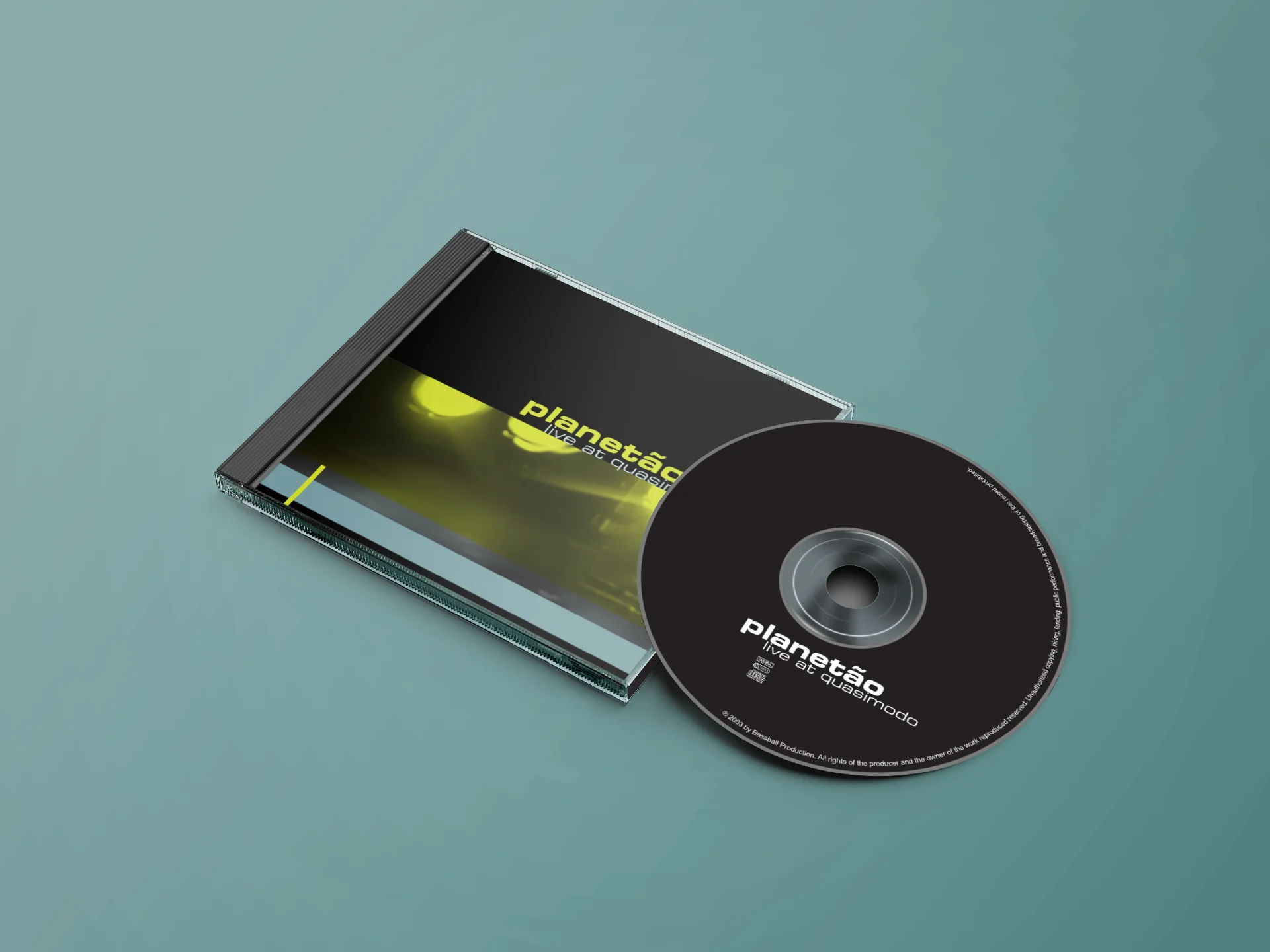 Artwork Album „Planetão Live at Quasimodo“ – Jewelcase, Frontcover und Labelprint