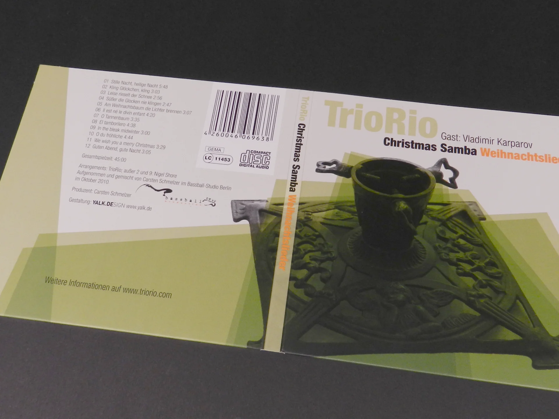 Artwork für das Album „Christmas Samba Weihnachtslieder“ der Band TrioRio